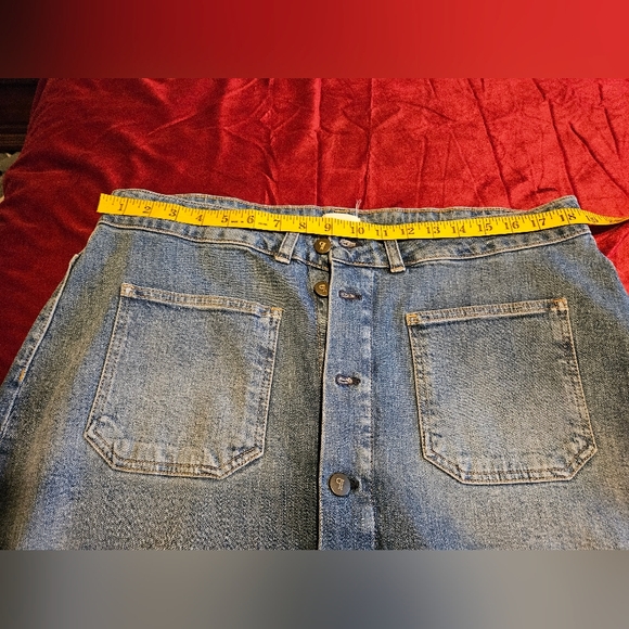 NWOT Anthropolgie Philcro Denim Button-Front Maxi Skirt Sz 18w - Picture 8 of 10